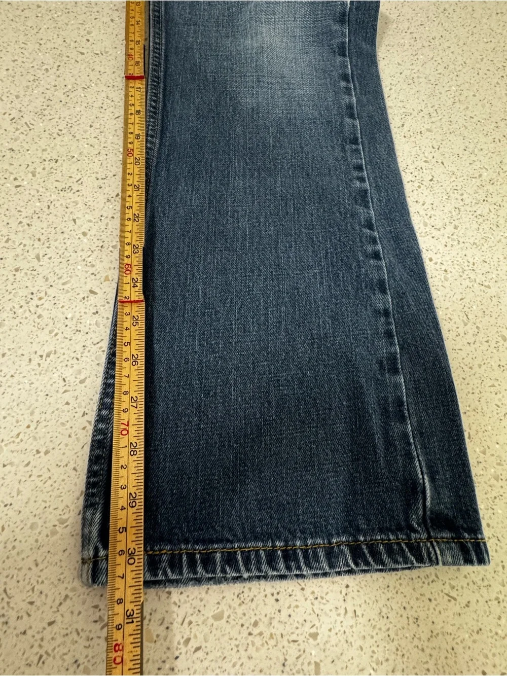 Levis 527 Jeans Mens 33x32 Blue Slim Bootcut Dark Wash Denim Western R TAB Fade